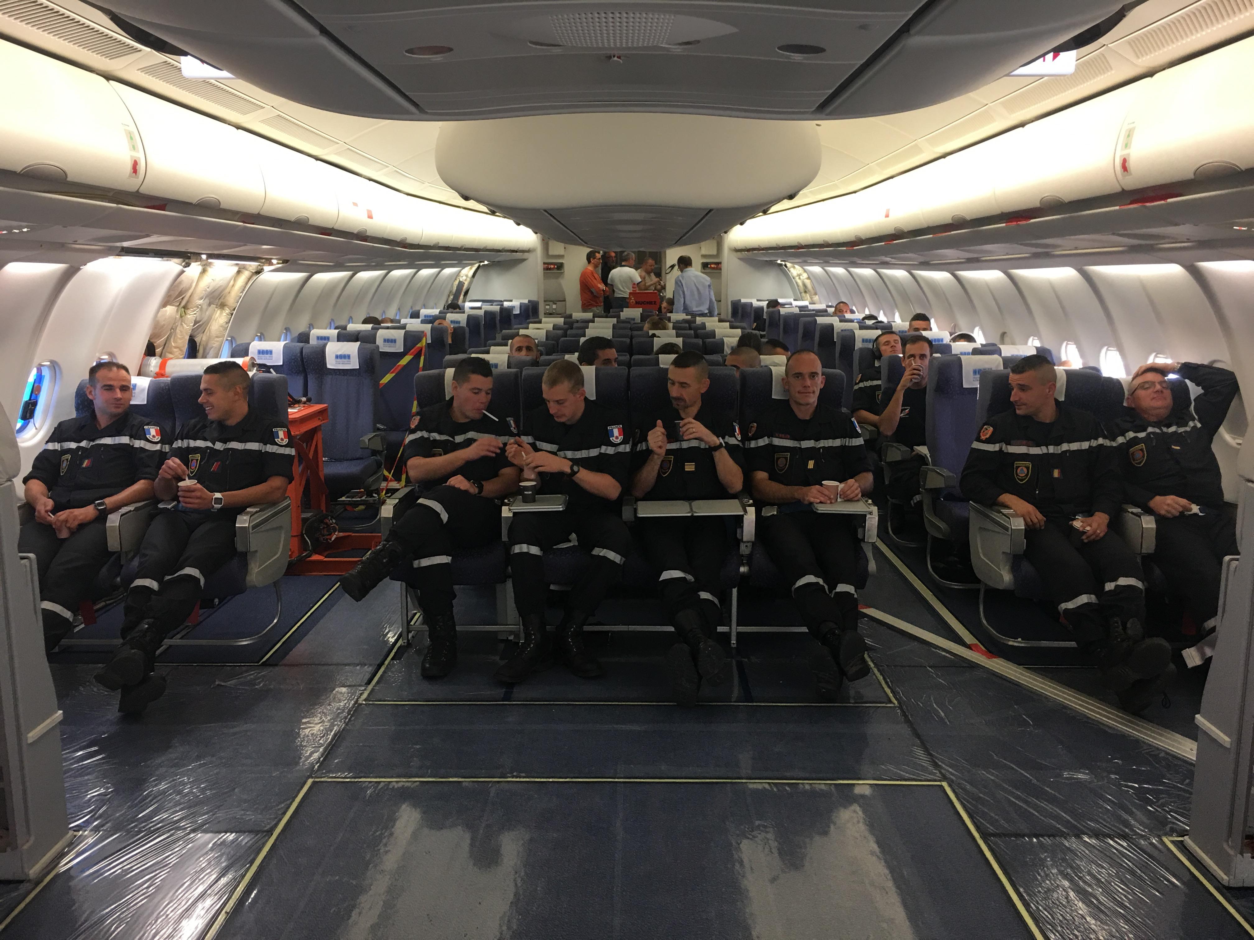 Airbus team and volunteers on board AIB101 enroute to Haiti