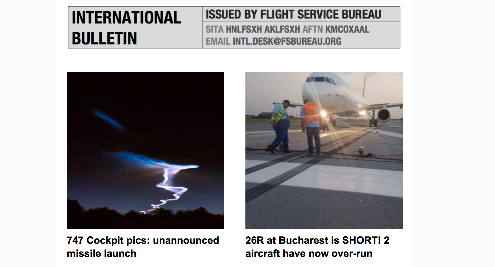 28JUL: B747 missile pics, Danger at Bucharest, Venezuela Warning – Weekly Ops Briefing