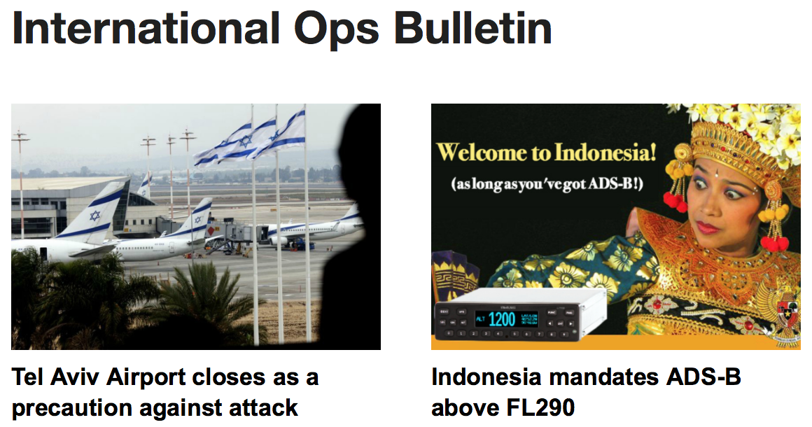 23FEB: Tel Aviv Airport closes as a precaution against attack, Indonesia mandates ADS-B above FL290