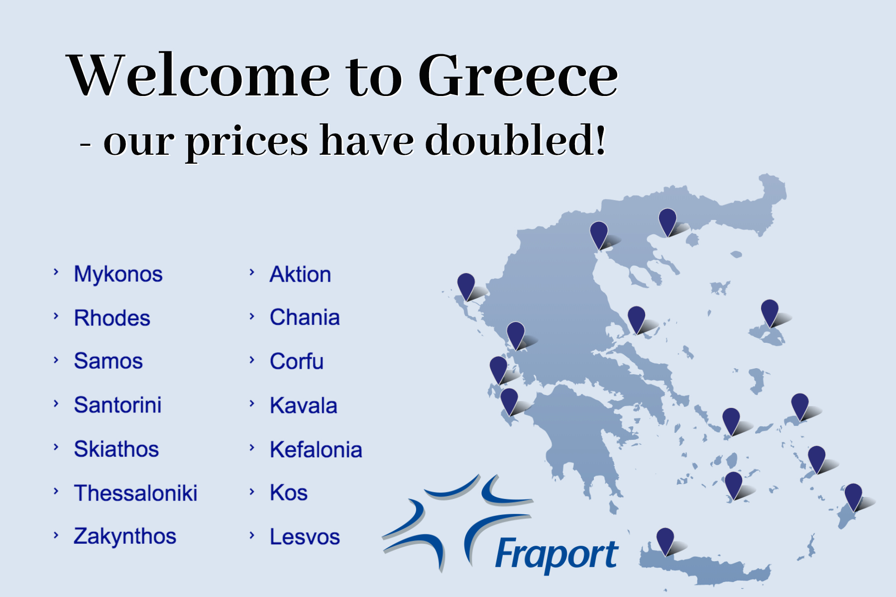 Price hike at Greek airports