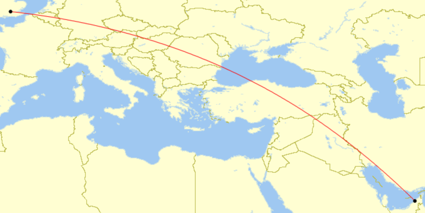 Dubai to London which way is best? International Ops 2024 OPSGROUP