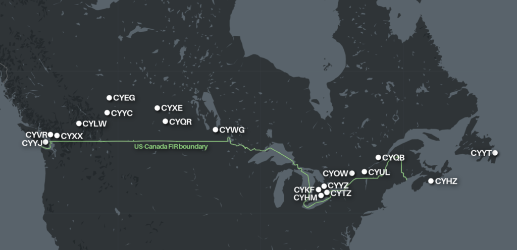 Canada Airports Map - Selie Celinka