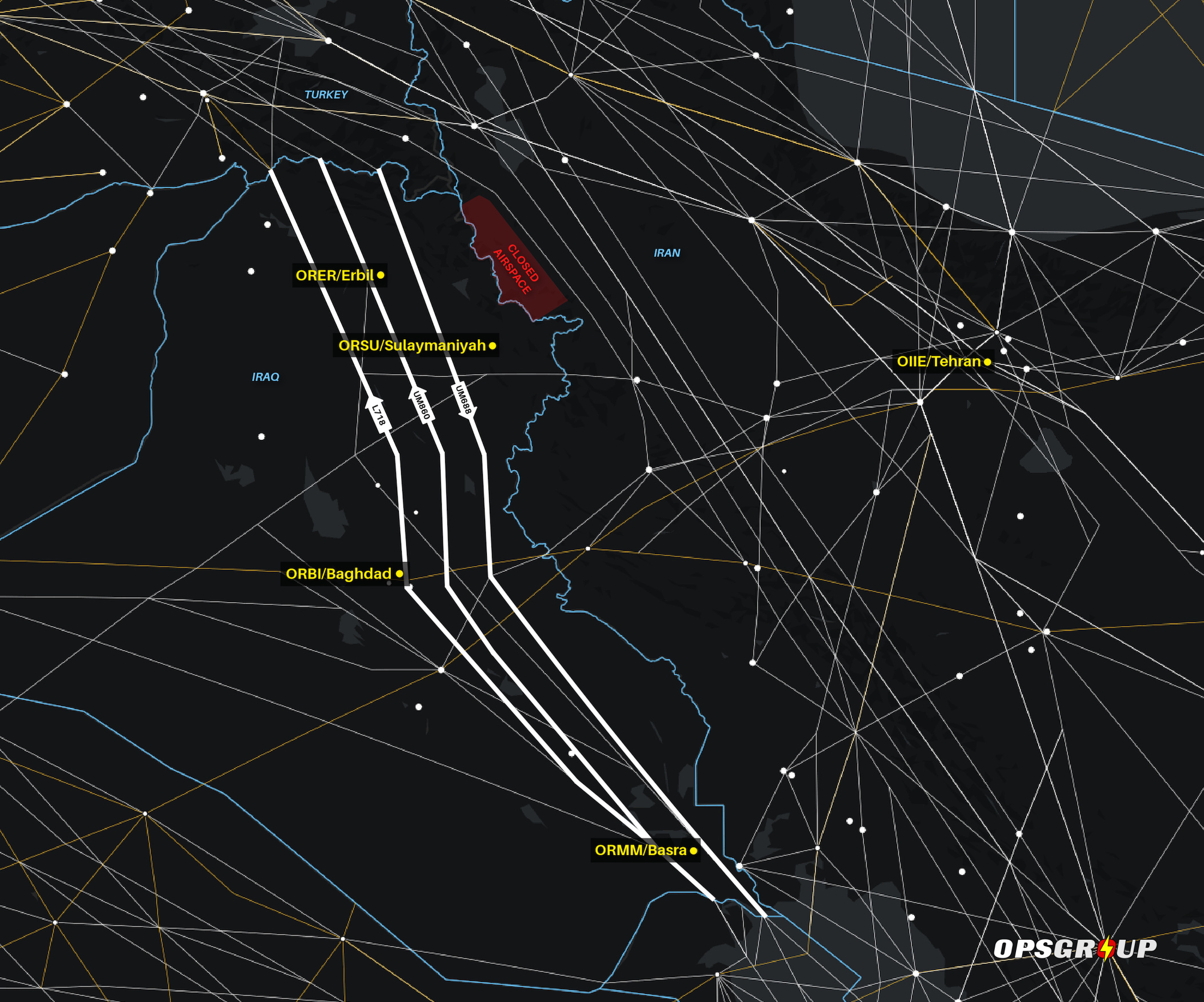 Iraq Airspace Risk For Overflights