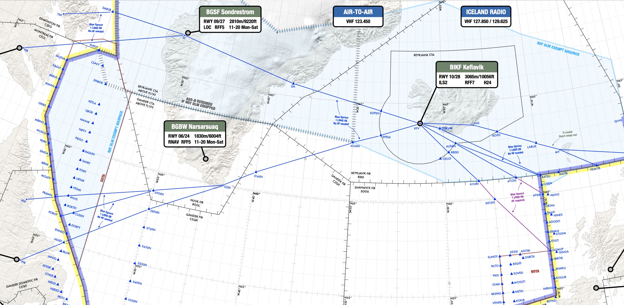 NAT Ops: Flying the Blue Spruce Routes