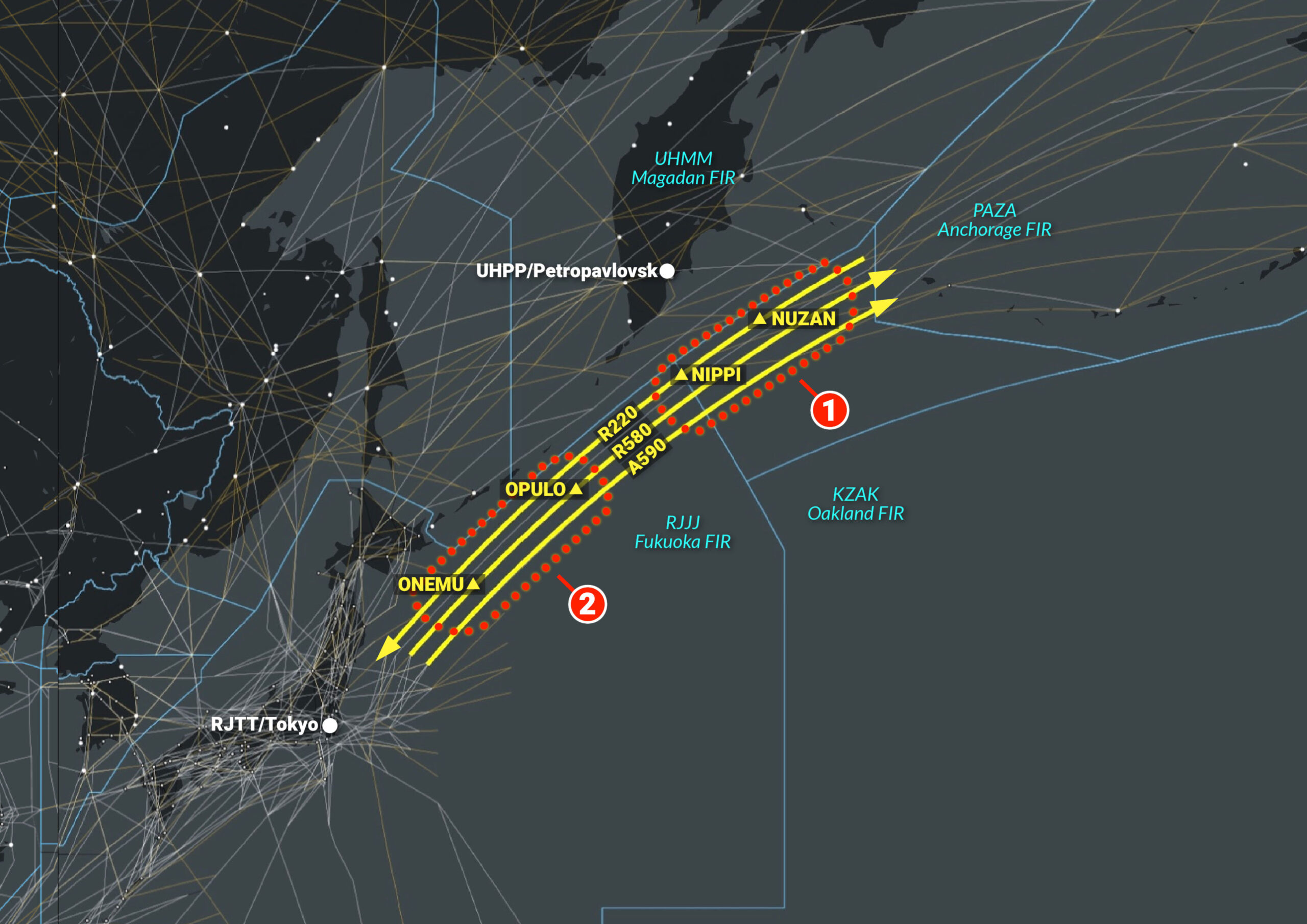 GPS trouble on the North Pacific routes