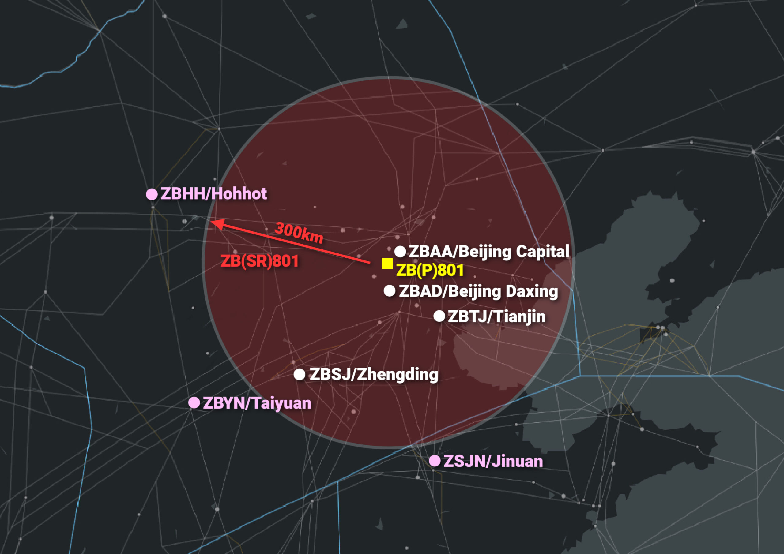 Beijing’s New 600km Restricted Area
